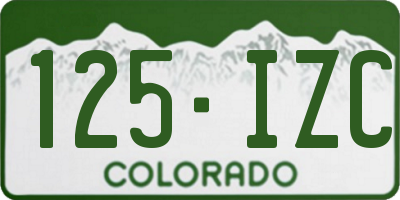 CO license plate 125IZC
