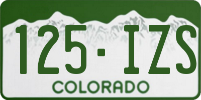 CO license plate 125IZS
