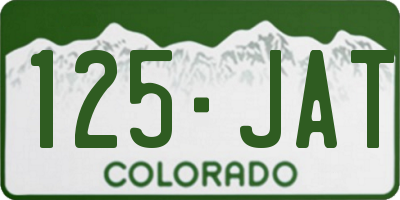 CO license plate 125JAT
