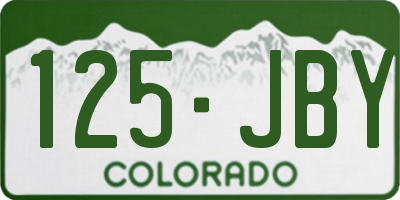 CO license plate 125JBY