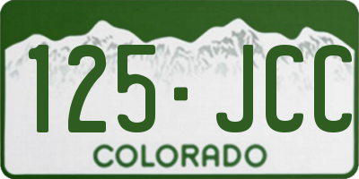 CO license plate 125JCC