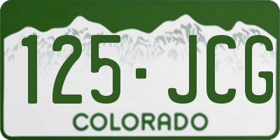 CO license plate 125JCG