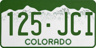 CO license plate 125JCI