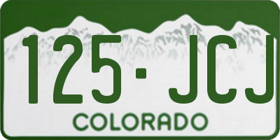 CO license plate 125JCJ