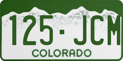 CO license plate 125JCM