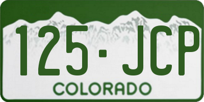 CO license plate 125JCP