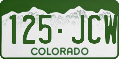 CO license plate 125JCW