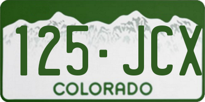 CO license plate 125JCX
