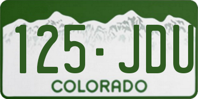 CO license plate 125JDU