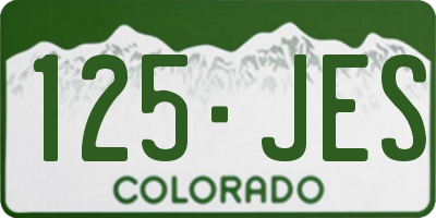 CO license plate 125JES