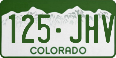 CO license plate 125JHV
