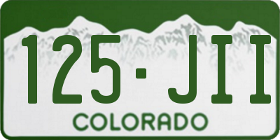 CO license plate 125JII