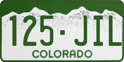 CO license plate 125JIL