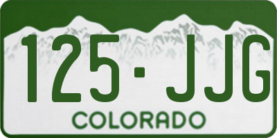 CO license plate 125JJG
