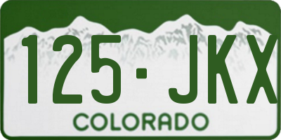 CO license plate 125JKX