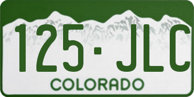 CO license plate 125JLC