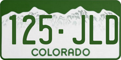 CO license plate 125JLD