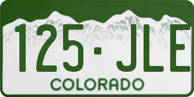 CO license plate 125JLE