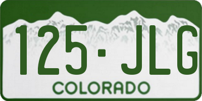 CO license plate 125JLG