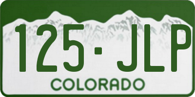 CO license plate 125JLP
