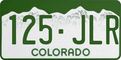 CO license plate 125JLR
