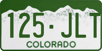 CO license plate 125JLT
