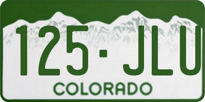 CO license plate 125JLU