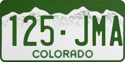 CO license plate 125JMA