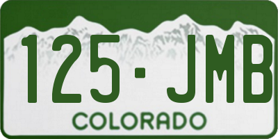CO license plate 125JMB