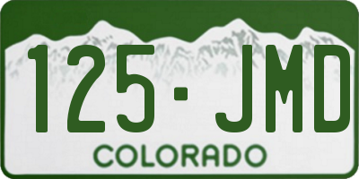 CO license plate 125JMD