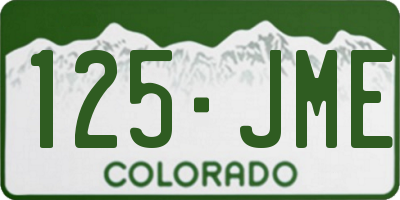 CO license plate 125JME