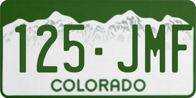 CO license plate 125JMF