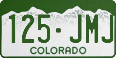 CO license plate 125JMJ