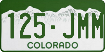 CO license plate 125JMM