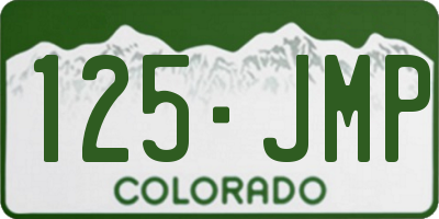CO license plate 125JMP