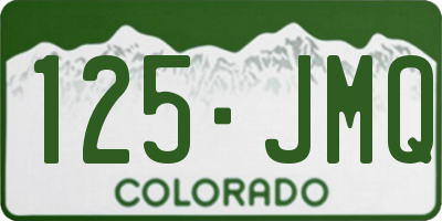 CO license plate 125JMQ