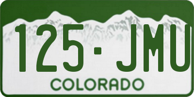 CO license plate 125JMU