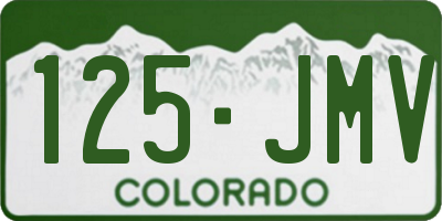 CO license plate 125JMV