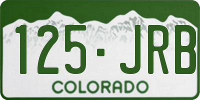 CO license plate 125JRB