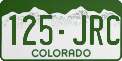 CO license plate 125JRC