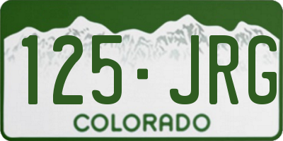 CO license plate 125JRG