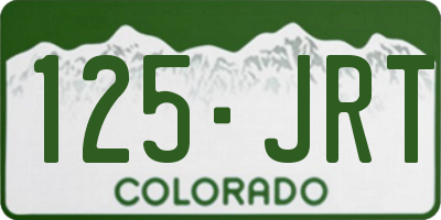 CO license plate 125JRT