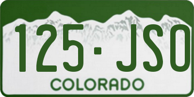 CO license plate 125JSO