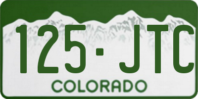 CO license plate 125JTC