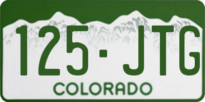 CO license plate 125JTG