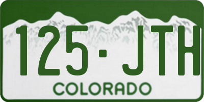 CO license plate 125JTH