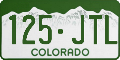CO license plate 125JTL