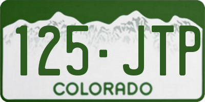 CO license plate 125JTP
