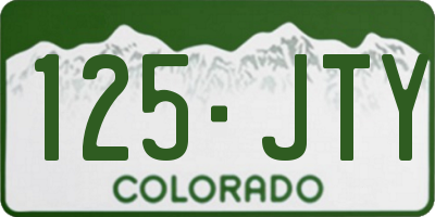 CO license plate 125JTY