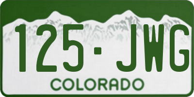 CO license plate 125JWG